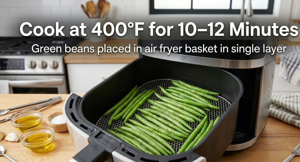 air fryer green beans crispy